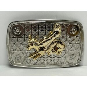 Western Cowboy Rodeo Bucking Bull Rider Belt Buckle Silver Tone Gold Tone